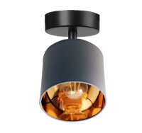 Flexibler Deckenspot Stoff Grau Gold &Oslash;15 cm blendarm