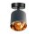 Flexibler Deckenspot Stoff Grau Gold Ø15 cm blendarm