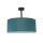 Runde Deckenlampe Stoffschirm in Petrol E27 Ø40 cm