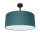 Runde Deckenlampe Stoffschirm in Petrol E27 Ø40 cm