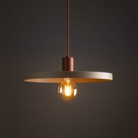 Vintage Hängelampe E27 Ø40 cm in Ziegelrot...