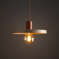 Vintage Pendelleuchte E27 Ø30 cm in Ziegelrot...
