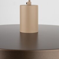 Hängelampe E27 Ø40 cm rund Sandgrau Braun...