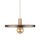 Hängelampe E27 Ø40 cm rund Sandgrau Braun Vintage