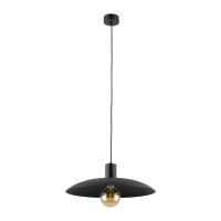 Schwarze Pendelleuchte Metall Ø41 cm rund E27 Loft