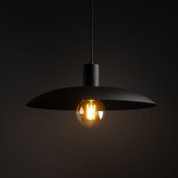 Schwarze Pendelleuchte Metall Ø41 cm rund E27 Loft