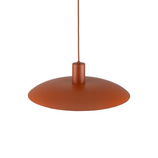 Runde Pendelleuchte Metall Ø41 cm E27 Loft Ziegelrot