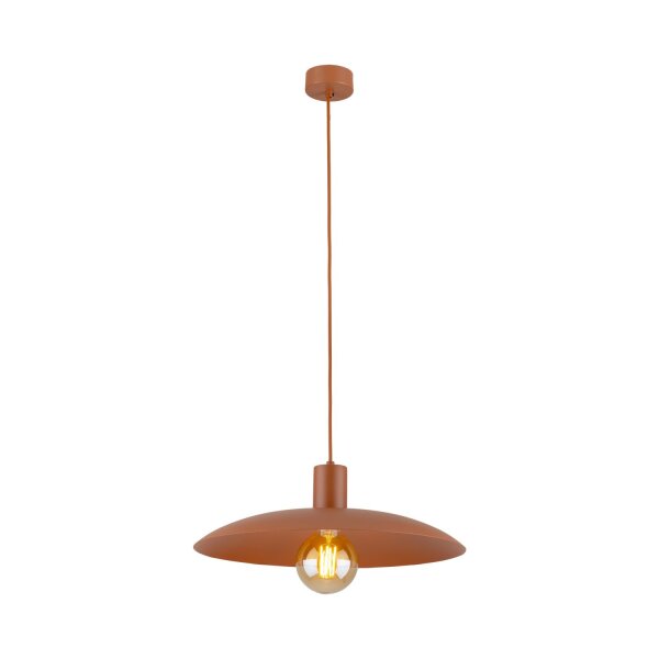 Runde Pendelleuchte Metall Ø41 cm E27 Loft Ziegelrot