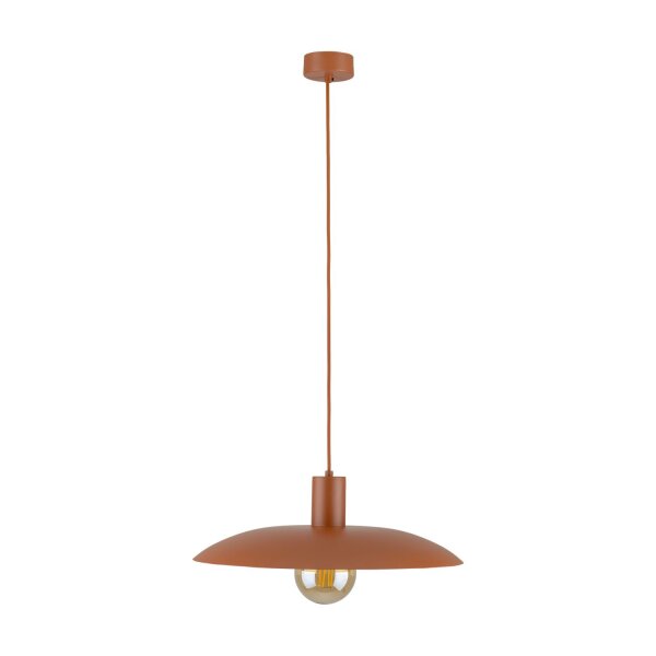 Runde Pendelleuchte Metall Ø41 cm E27 Loft Ziegelrot