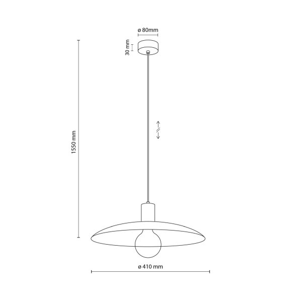 Runde Pendelleuchte Metall Ø41 cm E27 Loft Ziegelrot
