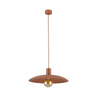 Runde Pendelleuchte Metall Ø41 cm E27 Loft Ziegelrot