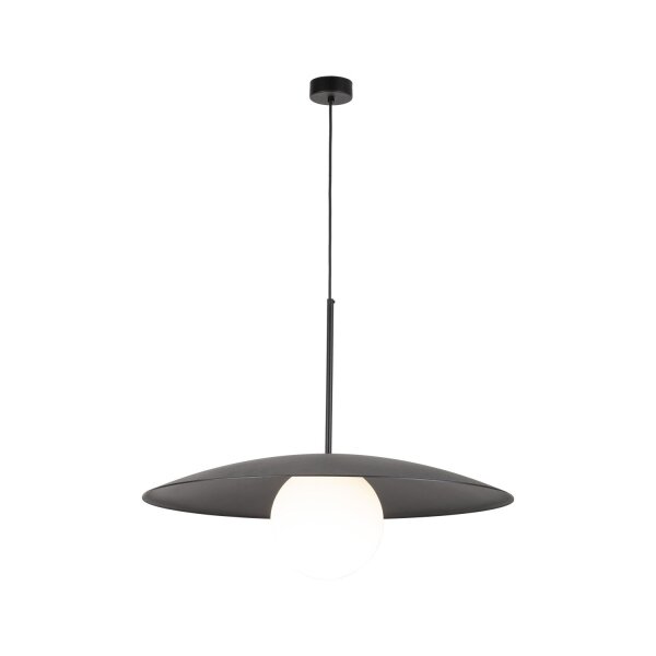 Blendarme Pendelleuchte Schwarz Metall Glas E27 Ø65 cm