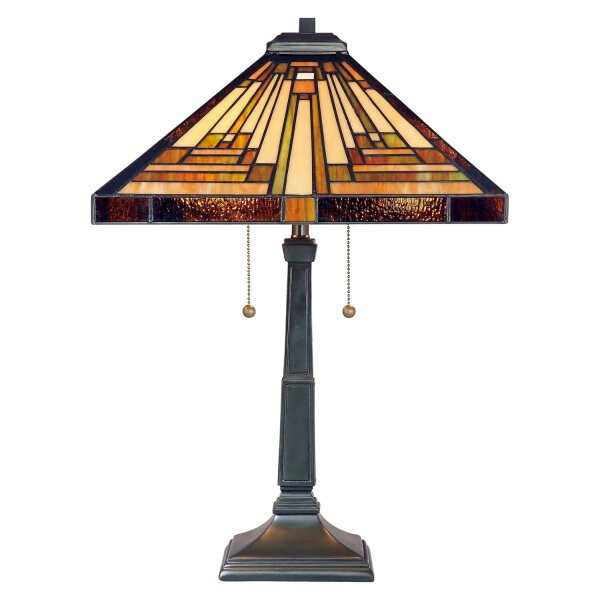Tischlampe ETERNO 7 Buntglas H:58cm Tiffany Lampe