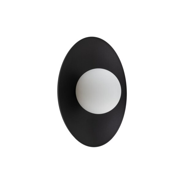 Blendarme Wandlampe Schwarz Metall Glas G9 Ø28 cm