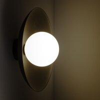 Blendarme Wandlampe Schwarz Metall Glas G9 Ø28 cm