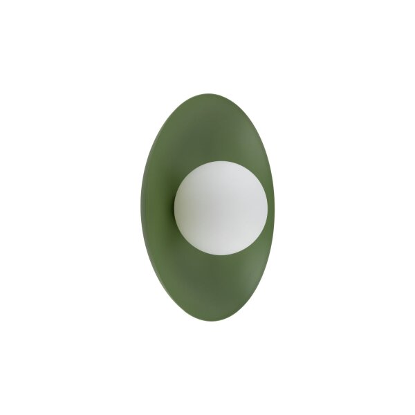 Grüne Wandlampe Glaskugel blendarm G9 B:28 cm wohnlich