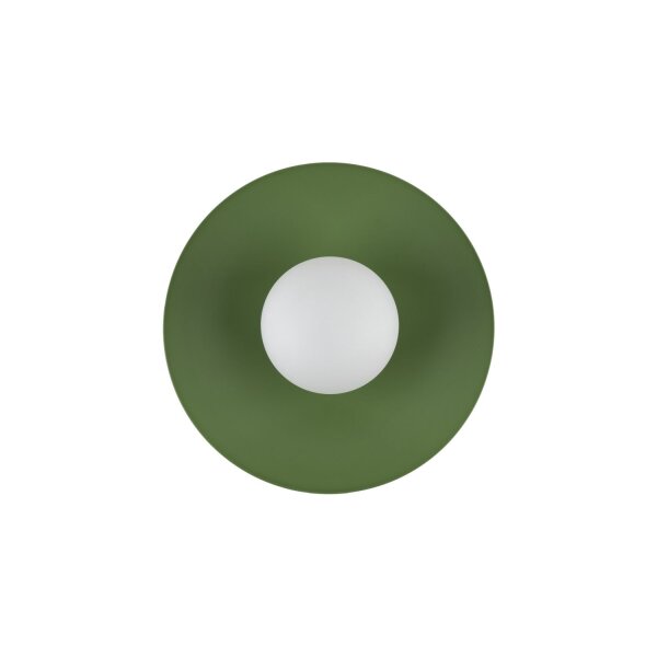 Grüne Wandlampe Glaskugel blendarm G9 B:28 cm wohnlich