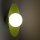 Grüne Wandlampe Glaskugel blendarm G9 B:28 cm wohnlich