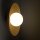 Wandlampe Glasschirm Metall rund Ø28 cm G9 Sandgrau