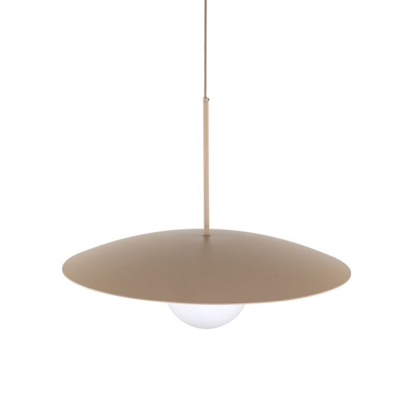 Hängelampe Glasschirm Metall rund Ø65 cm E27 Sandgrau