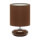 Kleine Tischlampe Keramik Stoff E14 20 cm Braun
