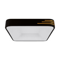 LED Deckenlampe Schwarz Wei&szlig; Gold B: 42 cm 4200 K