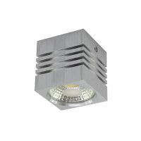 LED Deckenleuchte 5,5 cm breit Aufputz in Silber klein
