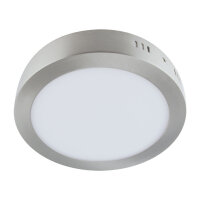 LED Deckenleuchte rund D: 22,5 cm Chrom Wei&szlig; 4000 K 2010 lm