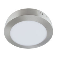 LED Deckenlampe rund D: 17 cm Chrom Wei&szlig; 4000 K