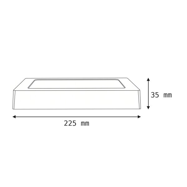 LED Deckenleuchte Weiß Aufputz 4000 K 2010 lm B: 22,5 cm