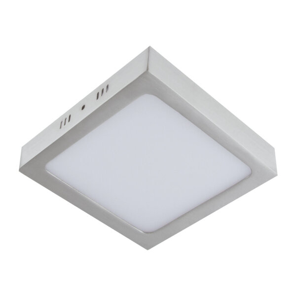 LED Deckenlampe eckig B: 30 cm Chrom Weiß 4000 K
