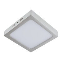 LED Deckenlampe eckig B: 30 cm Chrom Wei&szlig; 4000 K