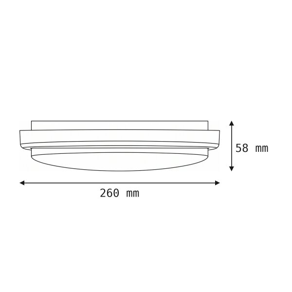 LED Badlampe Decke IP44 D: 26 cm rund Weiß 4100 K 1840 lm