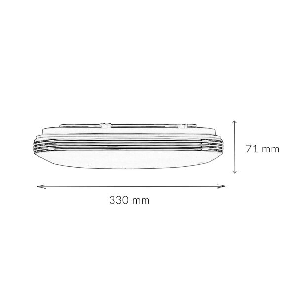 LED Deckenlampe mit Bewegungsmelder IP44 B: 33 cm Weiß 4200 K