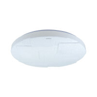 LED Deckenlampe mit Sternenhimmel IP44 D: 37 cm rund Wei&szlig;