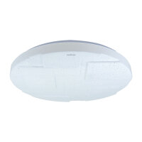 LED Deckenlampe rund &Oslash; 49 cm IP44 Wei&szlig; 3900 K Sternenhimmel