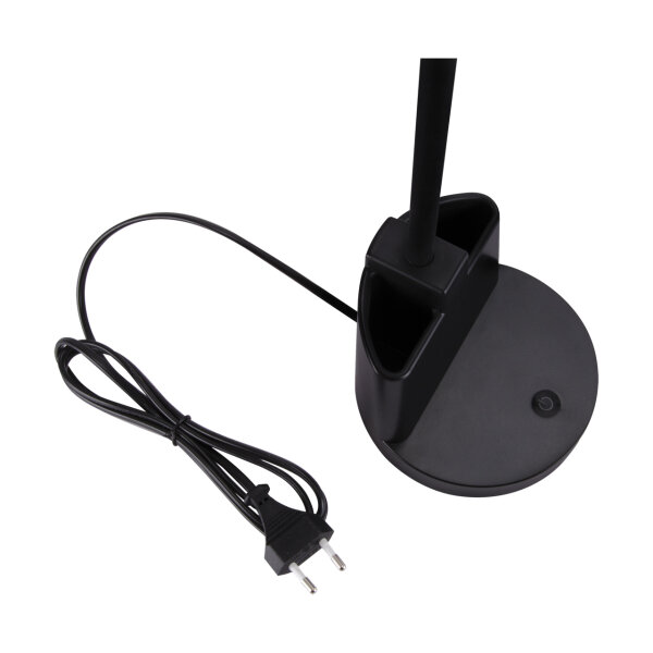 LED Schreibtischlampe Touch Dimmer Stiftehalter Flexarm 55,5 cm