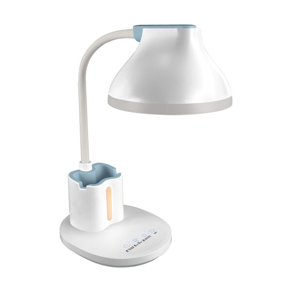 LED Tischleuchte Kinder Weiß Touch Dimmer 40 cm Stiftehalter