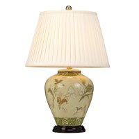 Tischlampe Porzellan rund 62 cm Klassisch elegant