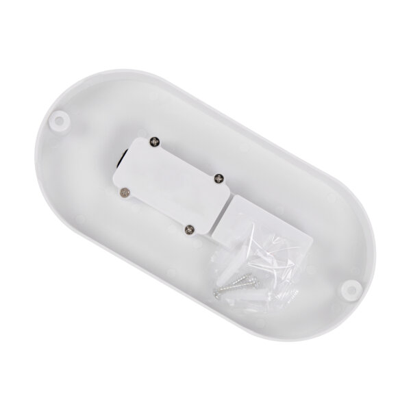 LED Deckenleuchte oval IP65 Weiß 19,5 cm Keller außen