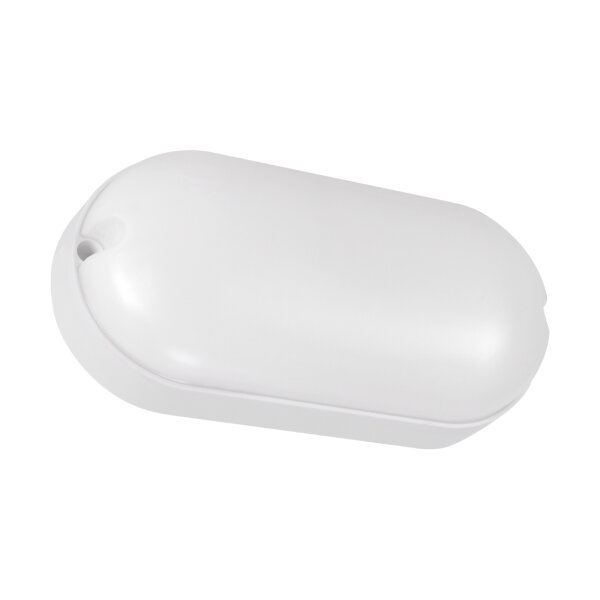 LED Außenleuchte Decke IP65 Weiß oval blendarm