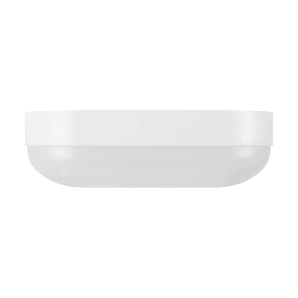LED Außenleuchte Decke IP65 Weiß oval blendarm