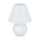 Tischlampe Keramik Stoff 24 cm hoch Wei&szlig; E14
