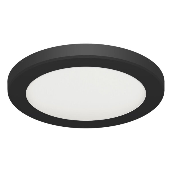 LED Deckenlampe Schwarz Unterputz Aufputz D: 29,8 cm