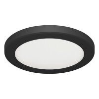 LED Deckenlampe Schwarz Unterputz Aufputz D: 29,8 cm