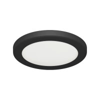 LED Deckenlampe rund D: 16,7 cm Aufputz Unterputz Schwarz