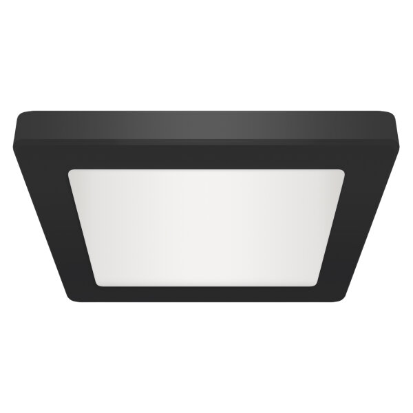 LED Deckenleuchte Unterputz Aufputz B: 29,2 cm Schwarz Weiß