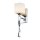 Wandlampe Bad Chrom Weiß H: 41,3 cm IP44 Metall Glas