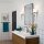 Wandlampe Bad Chrom Weiß H: 41,3 cm IP44 Metall Glas
