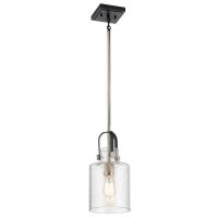 H&auml;ngelampe E27 Metall Glas 18 cm breit H: max. 141,6 cm